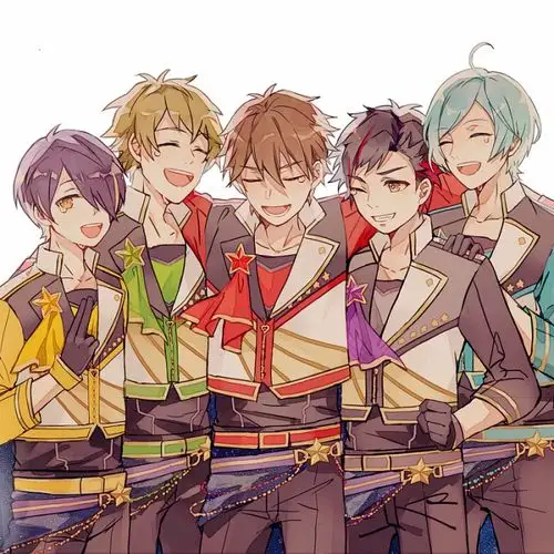 二次元,插画,绘画,动漫沐98嘲嵩偶像梦幻祭 男子 少年 流星队