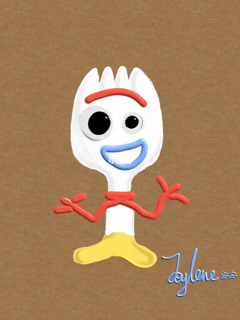 玩具总动员叉叉forky五分钟手绘步骤