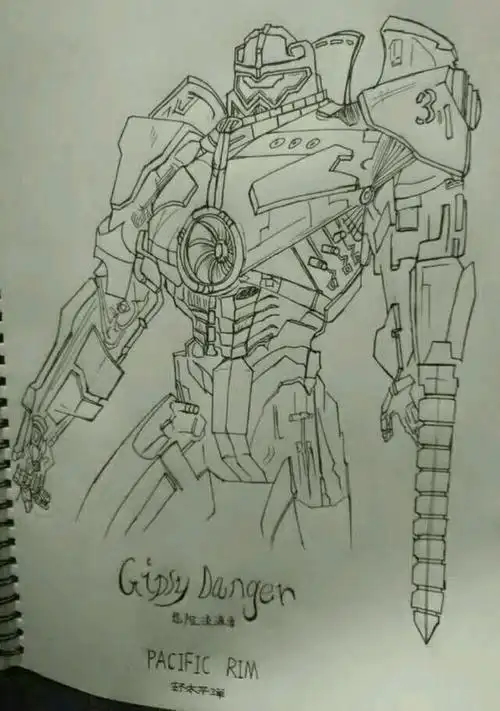 环太平洋里的危险流浪者简笔画突袭者机甲简笔画环太平洋怎么画机甲简