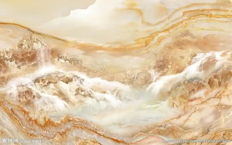聚宝盆山水风景大理石纹背景墙图片