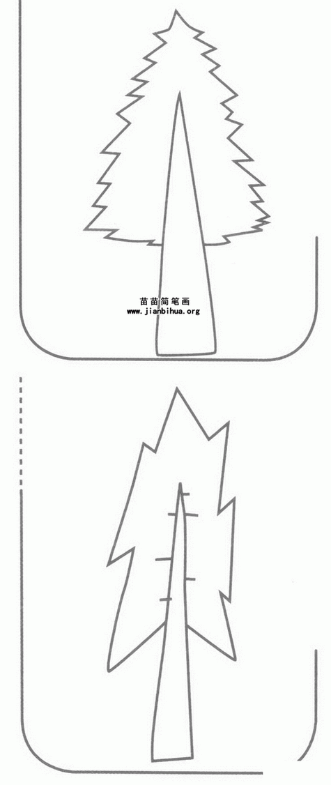 松柏树简笔画大图