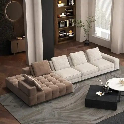 意式极简劳伦斯布艺沙发客厅大户户型别墅米洛贵妃布艺沙发