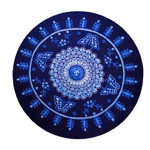 高端大气云南大理特色手工艺礼物扎染圆桌布壁挂民族风服装布料