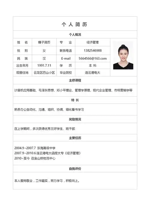 中文word简历封面下载word格式3847中文word销售个人简历模板下载3565