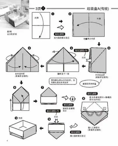 7步简单环保折纸盒折纸盒子