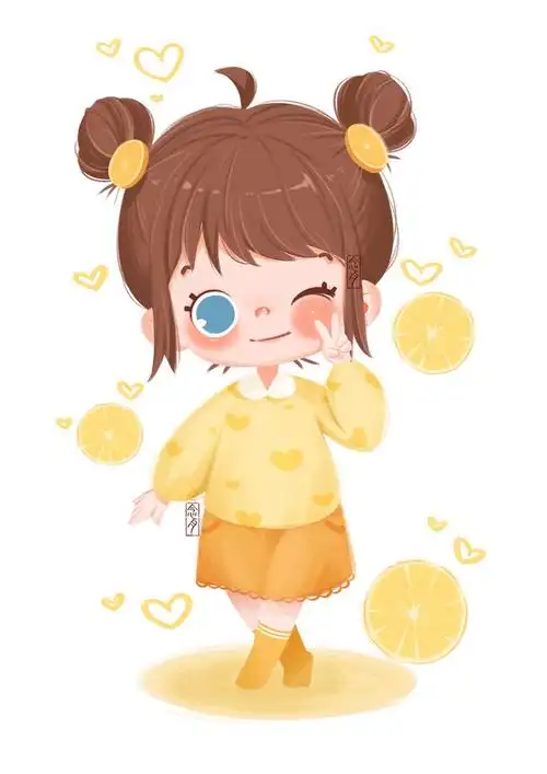 水果拟人可爱的女孩子们
