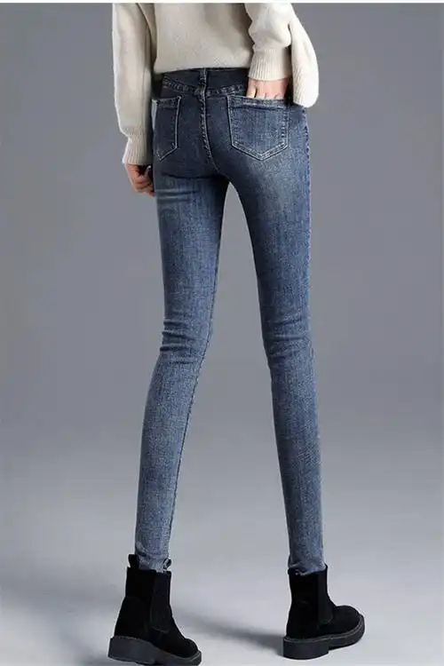 春季修身牛仔裤女显瘦弹力牛仔裤女小脚裤