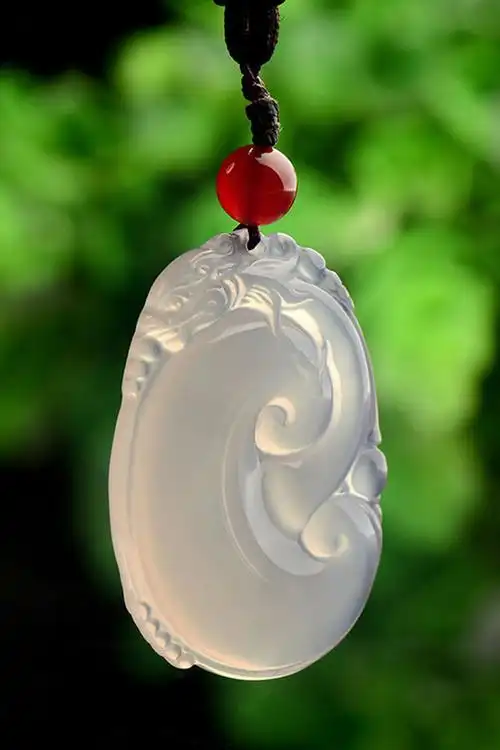 梦玉盈天然冰种玉髓如意吊坠 男女情侣玛瑙挂坠玉坠七月七 礼物送国检