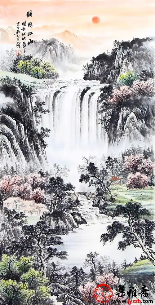 家中挂什么画最旺财?旺风水的山水画,招财又纳福!_作品