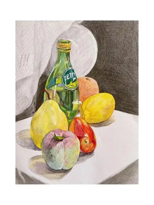 简单写生一张彩铅静物组合