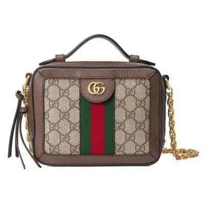 gucci/古驰 ophidia系列 2020早春新款 米色帆布单肩盒子包576576k05