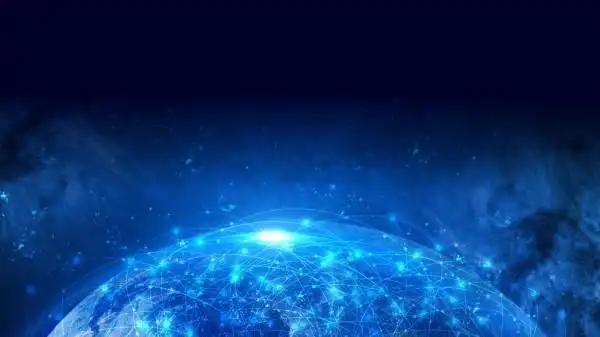 一张深蓝色,商务大气的全球化业务发展ppt图片,高清ppt背景图片素材