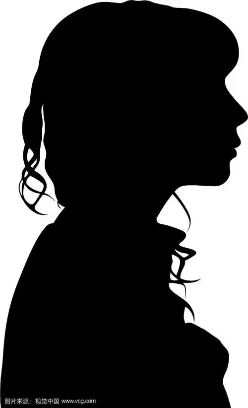 一个女人的侧面剪影