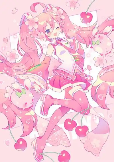 动漫少女梦幻壁纸 初音未来 樱初音