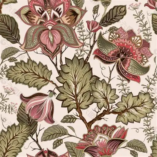 复古花卉装饰纹样矢量素材下载