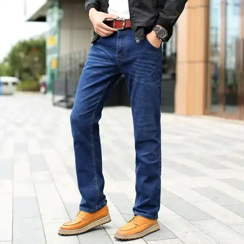 秋装新款男士牛仔裤宽松高弹力牛崽长裤加肥大码44码-p48