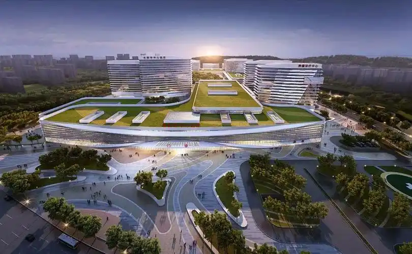 图为岳阳市中心医院鸟瞰图