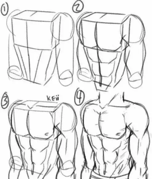 大饱眼福一大波男生的腹肌绘画参考集美萌赶紧画个男朋友啊