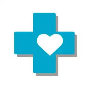 心在十字医疗医院图标矢量照片