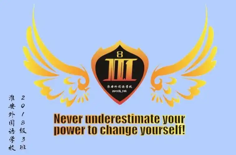 初二年级3班火焰与盾牌创意班旗图案设计