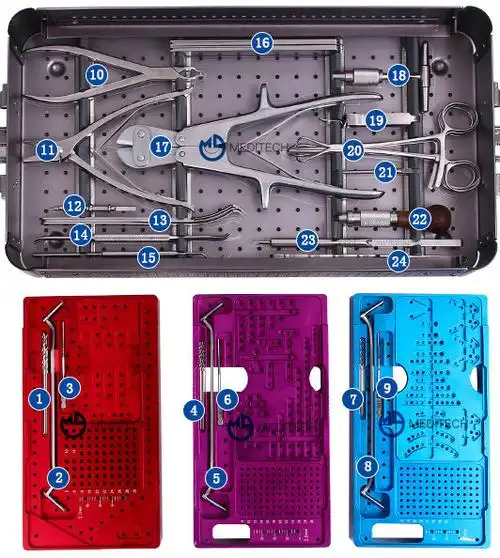 黄金供应商中国骨科基本手术器械迷你碎片仪器套装