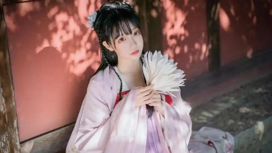 汉服古风美女清纯唯美仙气户外摄影写真,高清壁纸图片,大陆美女-回车