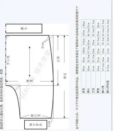 宝宝哈伦裤裁剪图