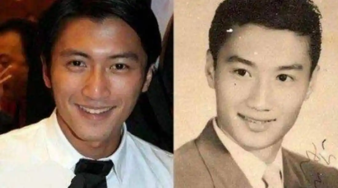 谢霆锋终于赢了84岁谢贤!烫卷毛穿白衬衣,帅过老爸年轻模样