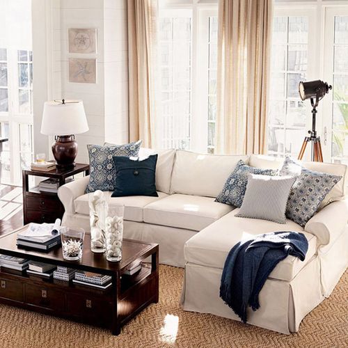 ins风沙发美式乡村贵妃转角布艺客厅l型小户型全拆洗棉麻软坐定制