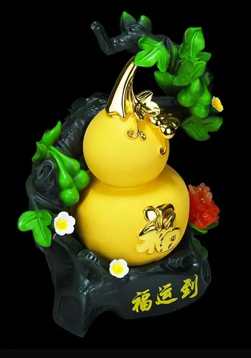 玄唐招财葫芦金蟾摆件客厅挂件办公室桌面风水摆件开业礼品家居电视柜