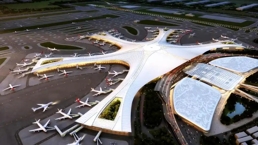 航空观察:一块预制板可以盖住鸟巢 大兴机场航站楼揭秘