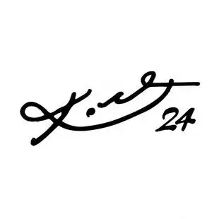 防水反光汽车贴纸电动摩托篮球迷黑曼巴b57湖人队24号科比签名帖