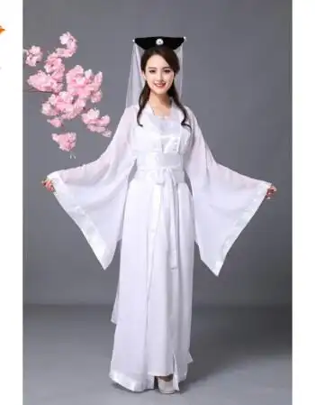 咚憬成白素贞古装演出服白蛇传新白娘子传奇人古装戏服小龙女服装2021
