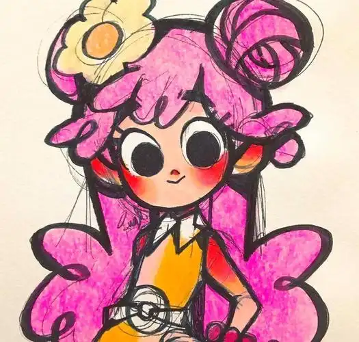 马克笔手绘,卡通人物凌乱画,超有创意