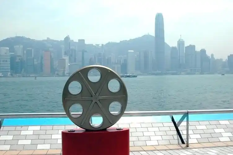 香港,星光大道,九龙,流行,港湾景色,摩天大楼,远处