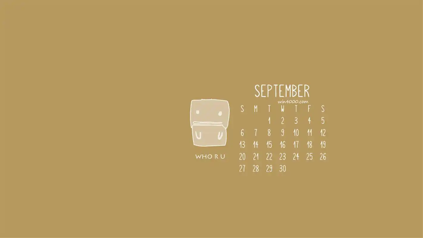 2016年9月日历小清新日历壁纸合集(一)-日历壁纸-手机壁纸下载-美桌网