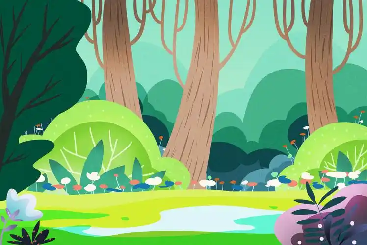 卡通森林风景