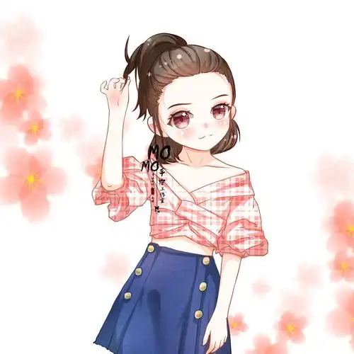 手绘,原创,明星,插画李沁q版手绘头像 壁纸 momo手绘工作室