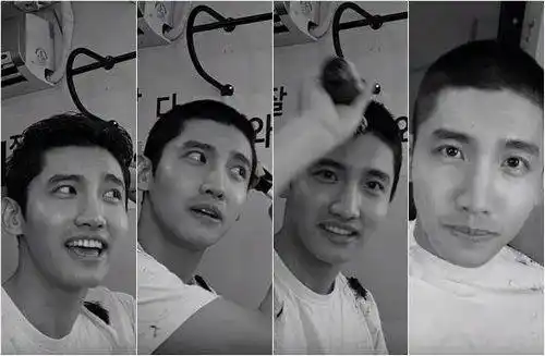 前段时间刚退伍的沈昌珉和崔始源,在大家的注视下行军礼,正式结束兵役