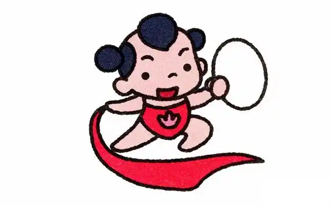 哪吒简笔画步骤图片大全