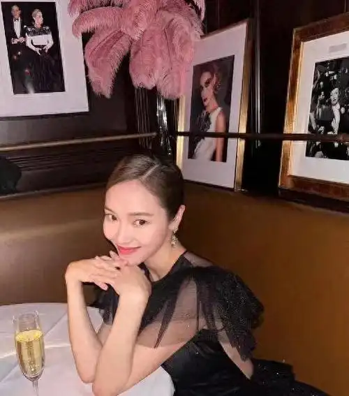 郑秀妍透视裙又美又魅朦胧黑纱大秀美背身材比例真好