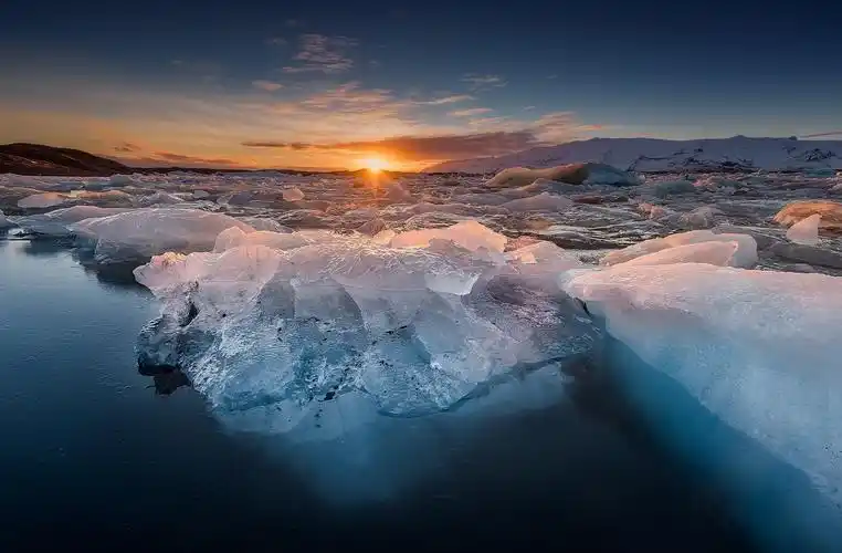 自然,景观,冰,冷,日落,冬天,弗罗斯特,小山,平静的壁纸