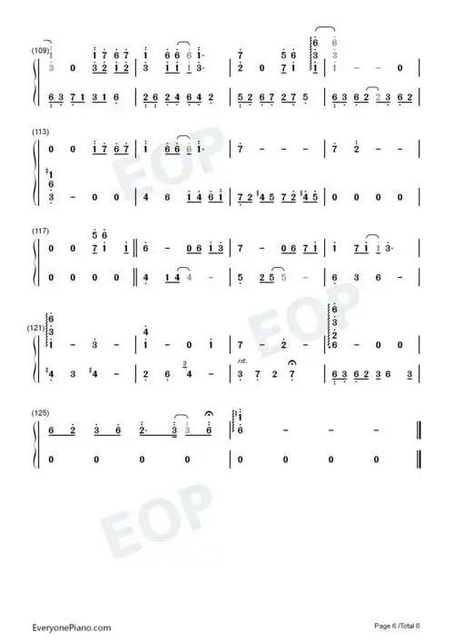 沈园外完美版双手简谱预览6