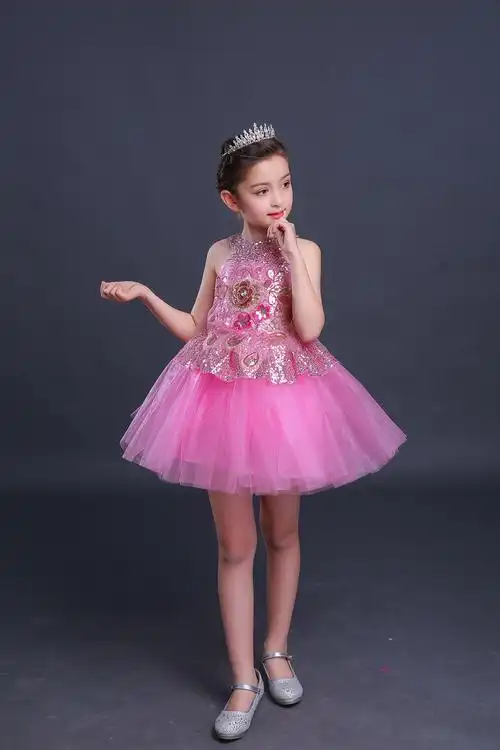 儿童大合唱亮片演出服小学生幼儿园六一儿童节服装女童舞蹈儿童演出服