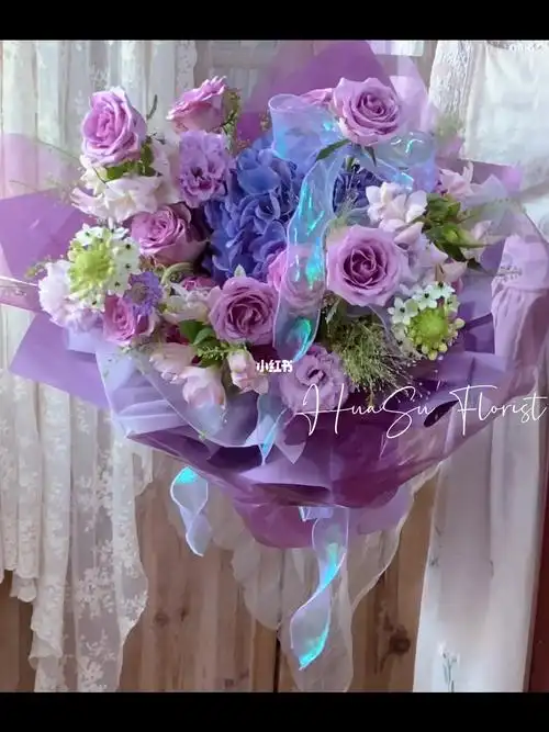 紫霞玫瑰花束好闺蜜一辈紫