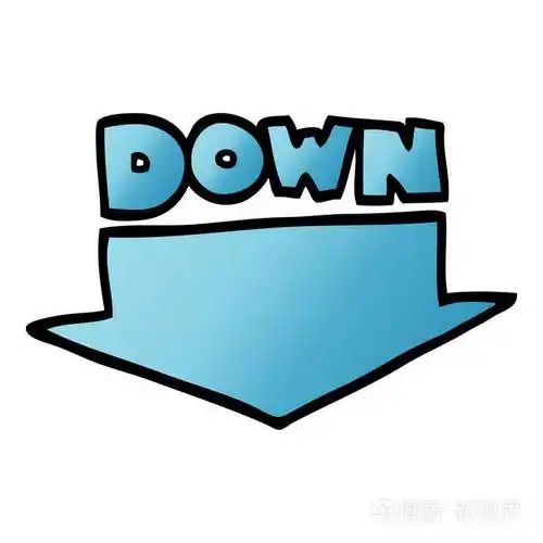 向量梯度例证动画片向下箭头