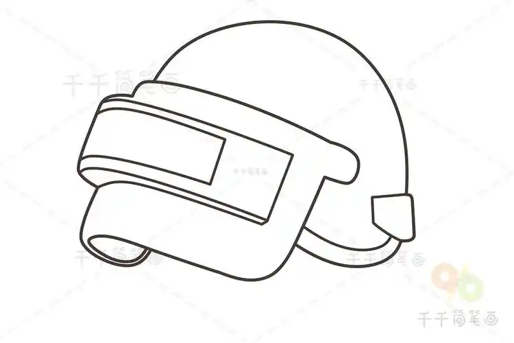 绝地求生三级头盔简笔画