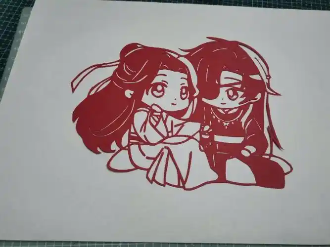 生疏了生疏了#手工  #剪纸  #我的手工日常  #天官赐福  #花怜  #笔记