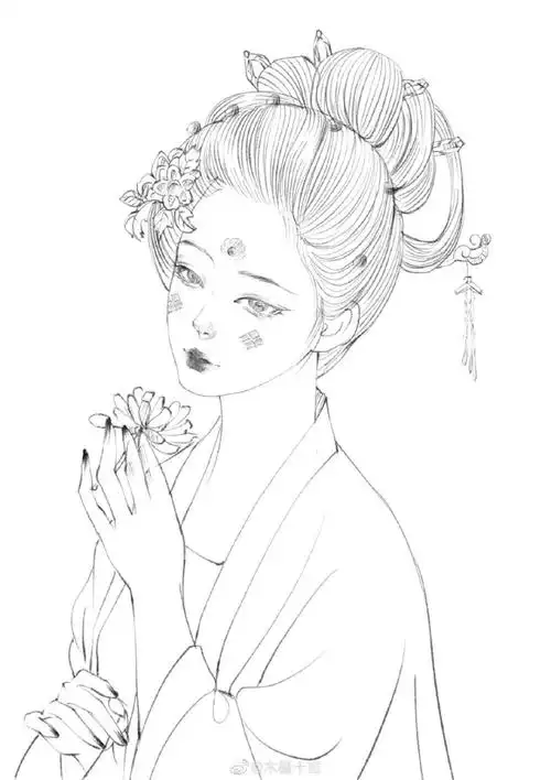 (古风美人)画师:木槿十亩 - 堆糖,美图壁纸兴趣社区