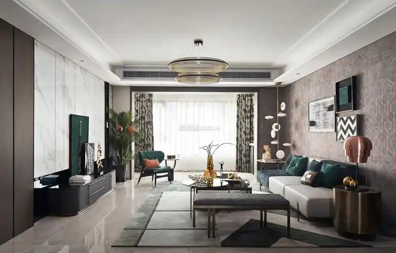 客厅吊顶简约效果图 客厅吊顶复古